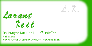 lorant keil business card